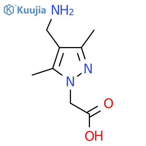 2-[4-(Aminomethyl)-3,5-dimethyl-1H-pyrazol-1-yl]acetic acid structure