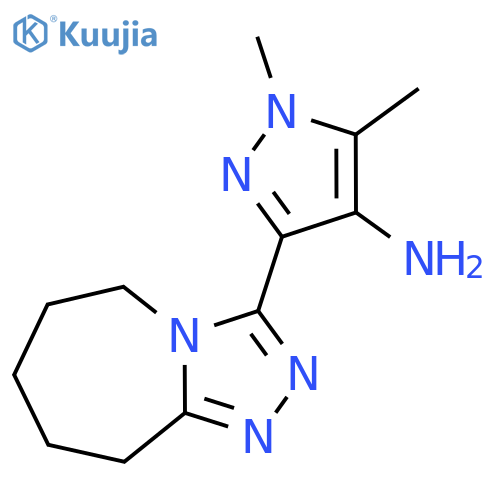 1,5-dimethyl-3-{5H,6H,7H,8H,9H-1,2,4triazolo4,3-aazepin-3-yl}-1H-pyrazol-4-amine structure