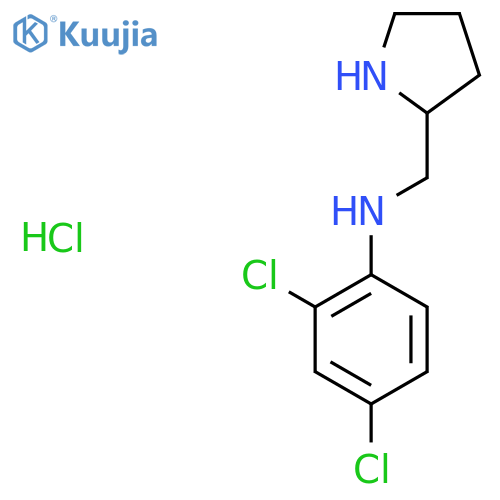 2,4-Dichloro-N-(pyrrolidin-2-ylmethyl)aniline hydrochloride structure