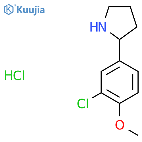 2-(3-Chloro-4-methoxyphenyl)pyrrolidine hydrochloride structure