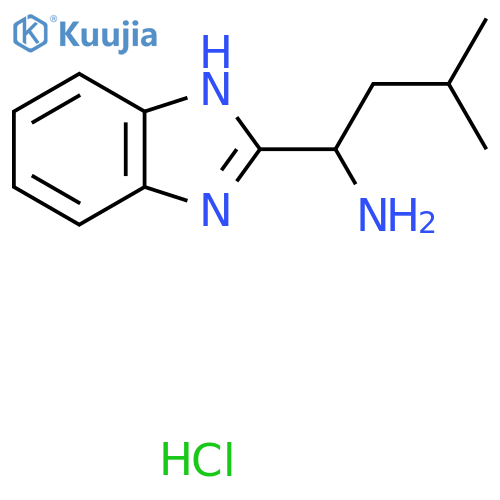 1-(1H-1,3-benzodiazol-2-yl)-3-methylbutan-1-amine hydrochloride structure