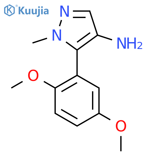 5-(2,5-dimethoxyphenyl)-1-methyl-1H-pyrazol-4-amine structure