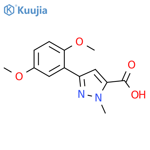 5-(2,5-dimethoxyphenyl)-2-methyl-pyrazole-3-carboxylic acid structure