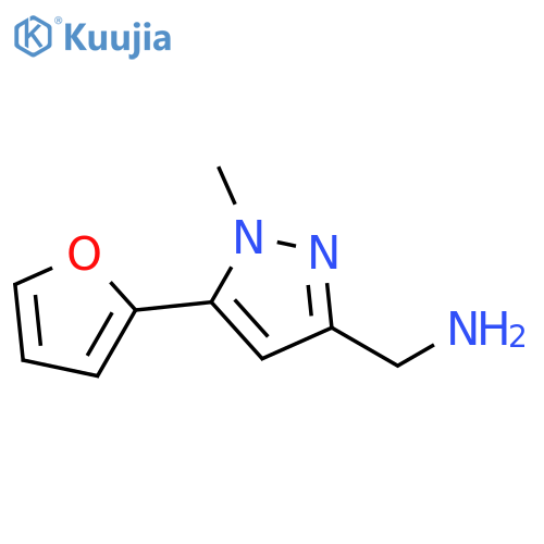[5-(furan-2-yl)-1-methyl-1H-pyrazol-3-yl]methanamine structure
