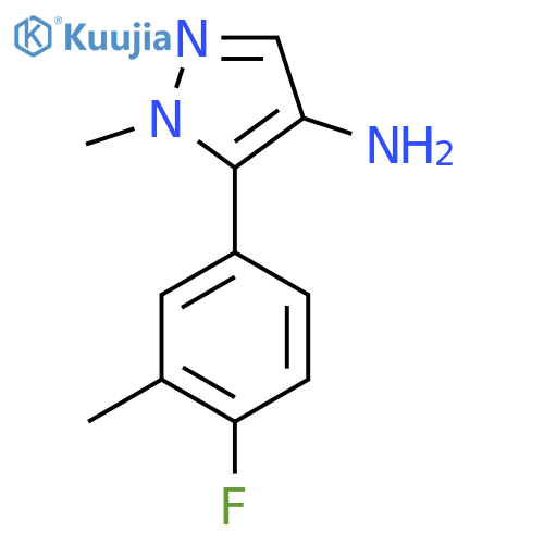 5-(4-fluoro-3-methylphenyl)-1-methyl-1H-pyrazol-4-amine structure