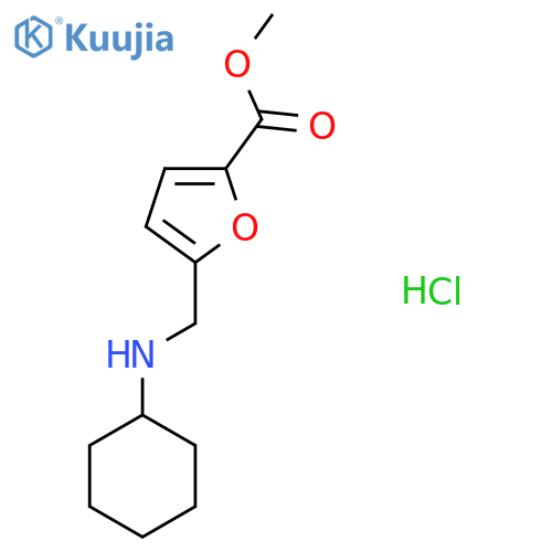 Methyl 5-(cyclohexylamino)methyl-2-furoate hydrochloride structure