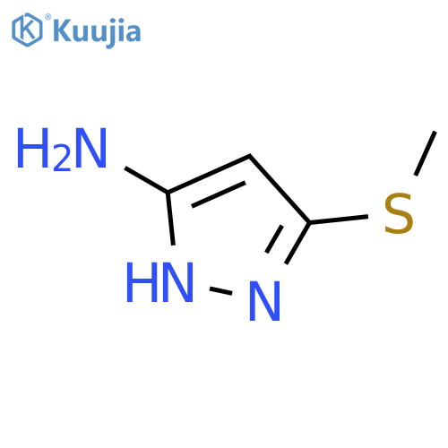 3-(Methylthio)-1H-pyrazol-5-amine structure