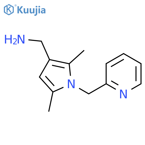 {[2,5-dimethyl-1-(pyridin-2-ylmethyl)-1H-pyrrol-3-yl]methyl}amine structure