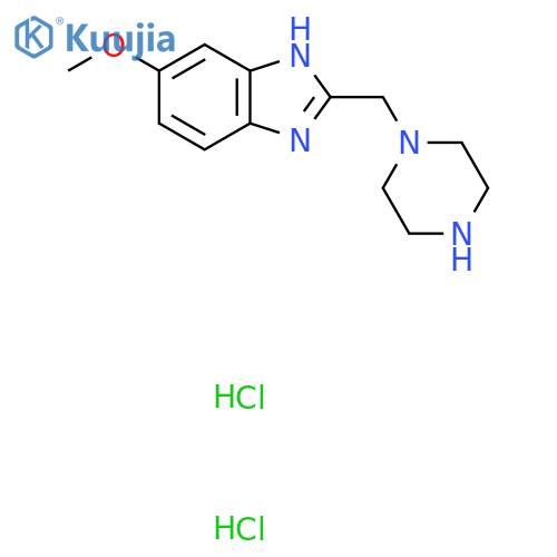 5-methoxy-2-[(piperazin-1-yl)methyl]-1H-1,3-benzodiazole dihydrochloride structure
