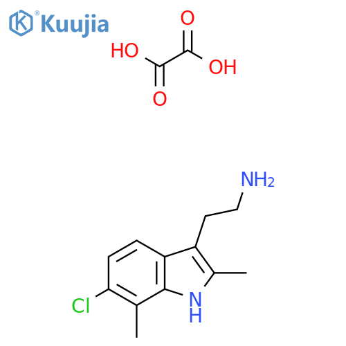 2-(6-Chloro-2,7-dimethyl-1H-indol-3-yl)ethanamine oxalate structure