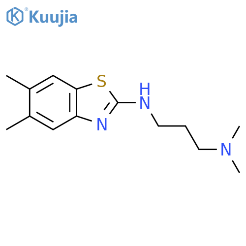 N-[3-(dimethylamino)propyl]-5,6-dimethyl-1,3-benzothiazol-2-amine structure