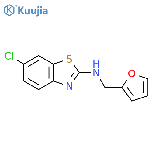 6-chloro-N-[(furan-2-yl)methyl]-1,3-benzothiazol-2-amine structure
