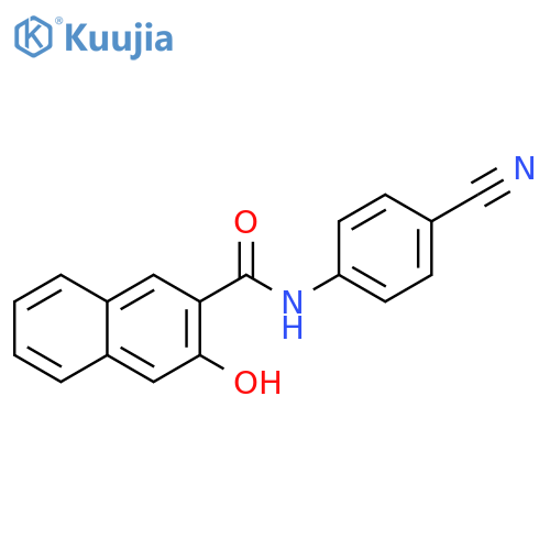 2-Naphthalenecarboxamide, N-(4-cyanophenyl)-3-hydroxy- structure