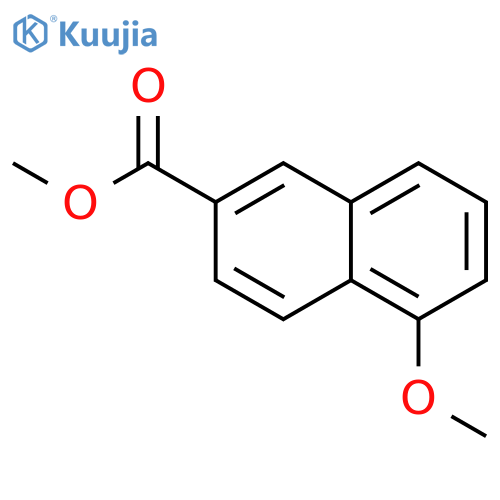 2-Naphthalenecarboxylic acid, 5-methoxy-, methyl ester structure