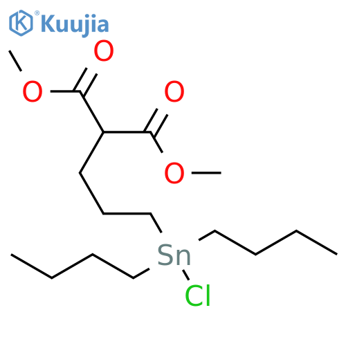 Propanedioic acid, [3-(dibutylchlorostannyl)propyl]-, dimethyl ester structure