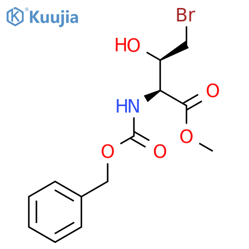 L-Allothreonine, 4-bromo-N-[(phenylmethoxy)carbonyl]-, methyl ester structure