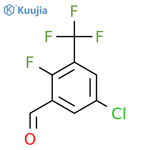 5-Chloro-2-fluoro-3-(trifluoromethyl)benzaldehyde structure
