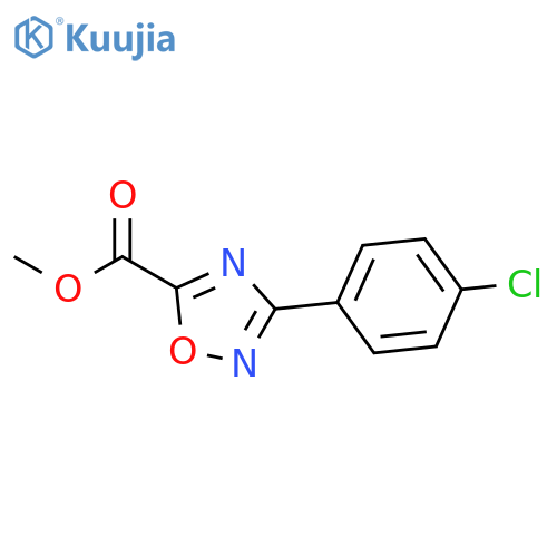 1,2,4-Oxadiazole-5-carboxylic acid, 3-(4-chlorophenyl)-, methyl ester structure
