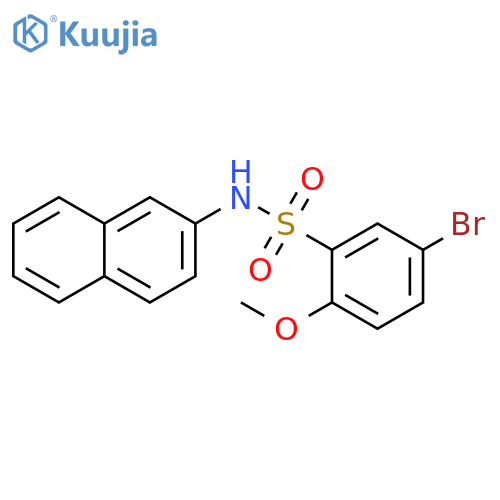 5-bromo-2-methoxy-N-(naphthalen-2-yl)benzene-1-sulfonamide structure