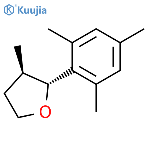 Furan, tetrahydro-3-methyl-2-(2,4,6-trimethylphenyl)-, trans- structure