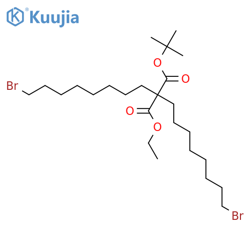 Propanedioic acid, bis(8-bromooctyl)-, 1,1-dimethylethyl ethyl ester structure
