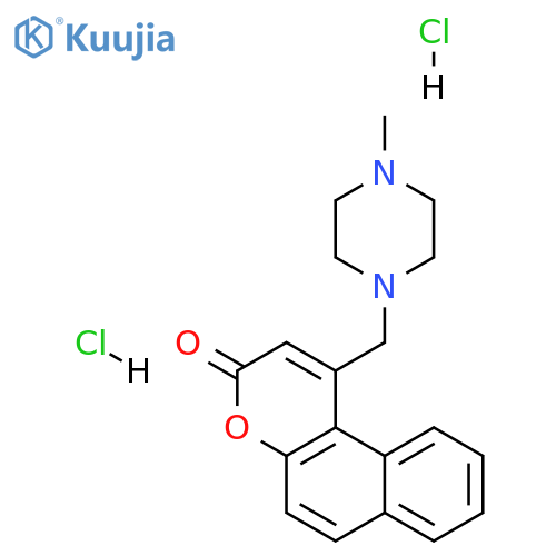 1-[(4-methylpiperazin-1-yl)methyl]-3H-benzo[f]chromen-3-one dihydrochloride structure