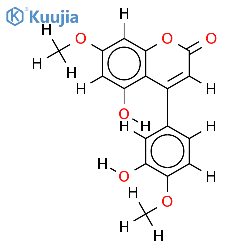 3',5-dihydroxy-4',7-dimethoxy-4-phenylcoumarin structure