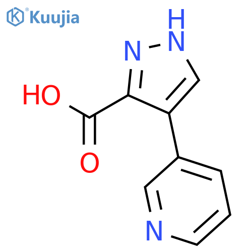 4-(Pyridin-3-yl)-1H-pyrazole-3-carboxylic acid structure