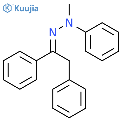 Ethanone, 1,2-diphenyl-, methylphenylhydrazone, (E)- structure