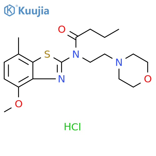 N-(4-methoxy-7-methyl-1,3-benzothiazol-2-yl)-N-[2-(morpholin-4-yl)ethyl]butanamide hydrochloride structure