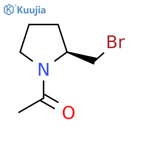 1-((S)-2-Bromomethyl-pyrrolidin-1-yl)-ethanone structure