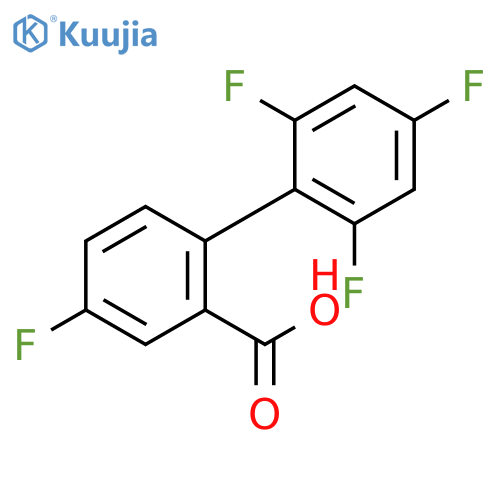 5-fluoro-2-(2,4,6-trifluorophenyl)benzoic acid structure