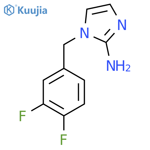 1-(3,4-difluorophenyl)methyl-1H-imidazol-2-amine structure