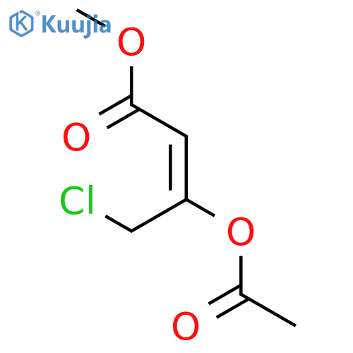 2-BUTENOIC ACID, 3-(ACETYLOXY)-4-CHLORO-, METHYL ESTER structure