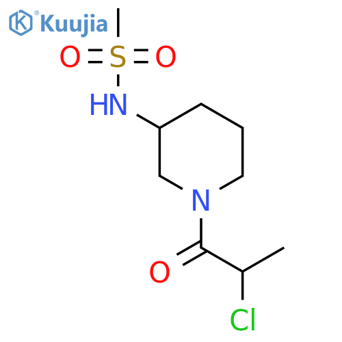 N-[1-(2-chloropropanoyl)piperidin-3-yl]methanesulfonamide structure