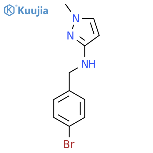 1H-Pyrazol-3-amine, N-[(4-bromophenyl)methyl]-1-methyl- structure