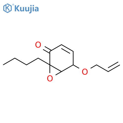 7-Oxabicyclo[4.1.0]hept-3-en-2-one, 1-butyl-5-(2-propenyloxy)- structure