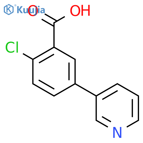 2-Chloro-5-(pyridin-3-yl)benzoic acid structure