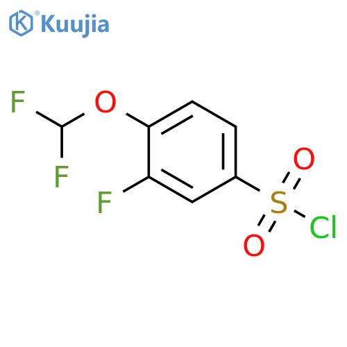 4-(difluoromethoxy)-3-fluorobenzene-1-sulfonyl chloride structure
