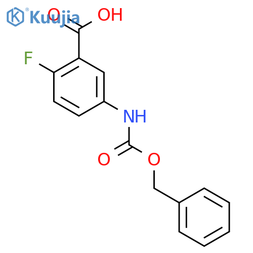5-{(benzyloxy)carbonylamino}-2-fluorobenzoic acid structure