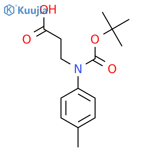3-{(tert-butoxy)carbonyl(4-methylphenyl)amino}propanoic acid structure