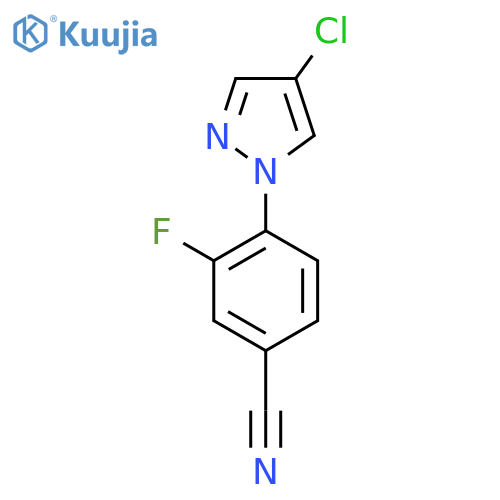 4-(4-chloro-1H-pyrazol-1-yl)-3-fluorobenzonitrile structure