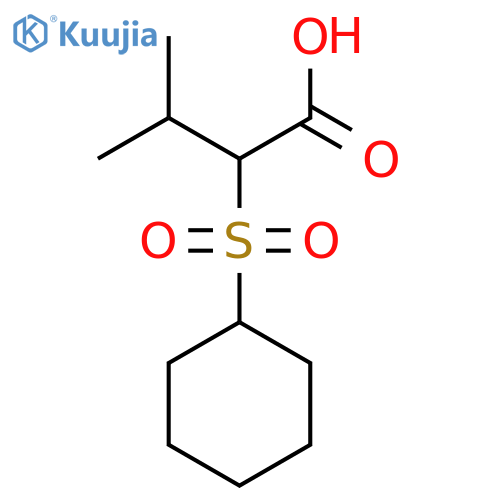 2-(Cyclohexanesulfonyl)-3-methylbutanoic acid structure