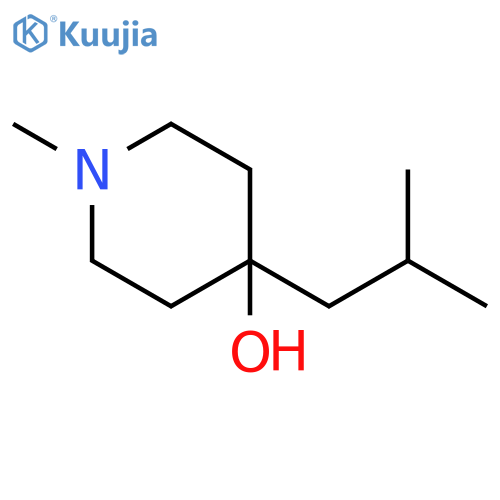 1-methyl-4-(2-methylpropyl)piperidin-4-ol structure