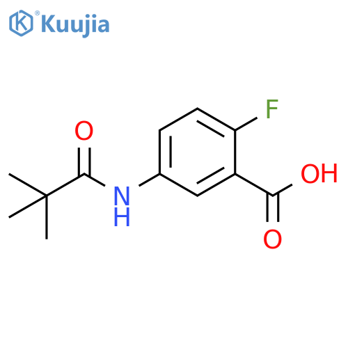 5-(2,2-dimethylpropanamido)-2-fluorobenzoic acid structure