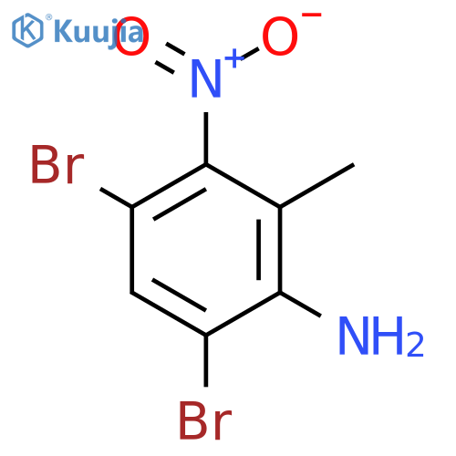 2-Amino-3,5-dibromo-6-nitrotoluene structure