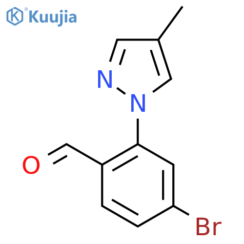 4-Bromo-2-(4-methyl-1h-pyrazol-1-yl)benzaldehyde structure
