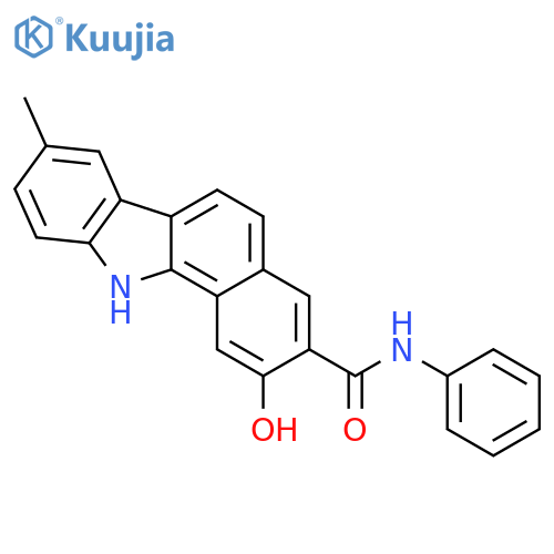 11H-Benzo[a]carbazole-3-carboxamide, 2-hydroxy-8-methyl-N-phenyl- structure