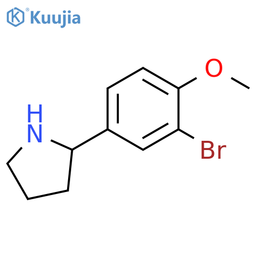 2-(3-bromo-4-methoxyphenyl)pyrrolidine structure