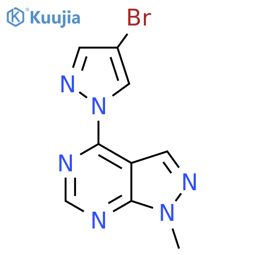 4-Bromo-1-{1-methyl-1H-pyrazolo3,4-dpyrimidin-4-yl}-1H-pyrazole structure